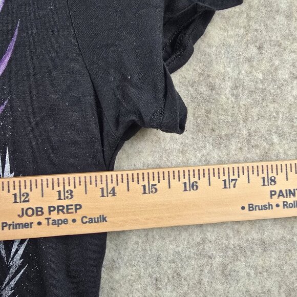 Fox Racing Graphic Skull Wings Womens Black & Purple T-Shirt XS Cotton Blend - Picture 9 of 9